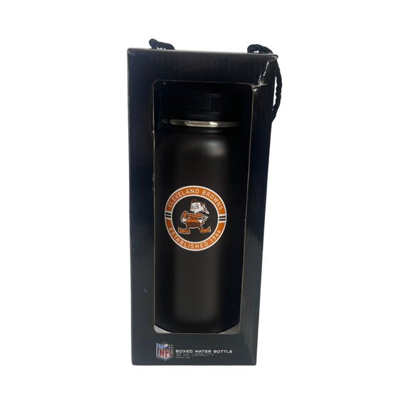 NFL Cleveland Browns 32 Oz Stainless Steel Water Bottle BPA-Free New In Box - Picture 1 of 7